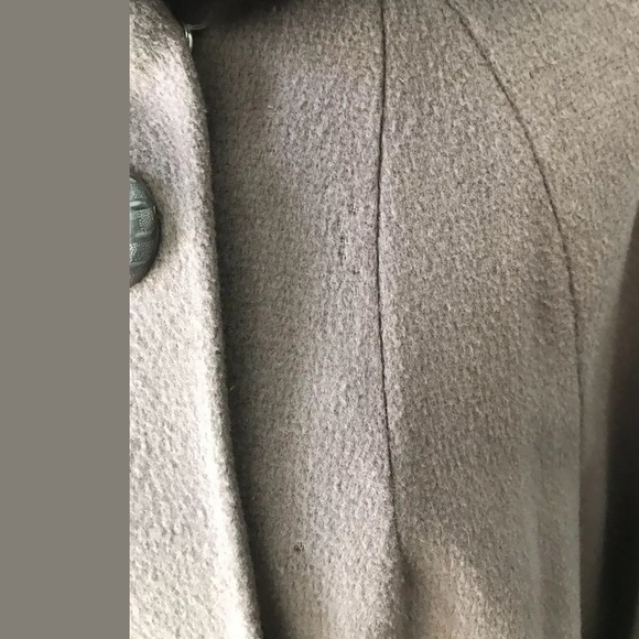 Vintage Coat 60’s 70’s Faux Fur Trim Button Up - Picture 6 of 8